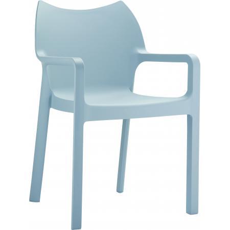 (MDK-105015) Siesta Diva 4-pootsstoel lichtgrijs, Huis en Inrichting, Stoelen, Nieuw, Ophalen of Verzenden