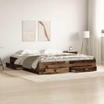 vidaXL Bedframe met lades met lade Oud hout 180 x 200 cm, Huis en Inrichting, Slaapkamer | Bedden, Verzenden, Nieuw, Bruin, Hout