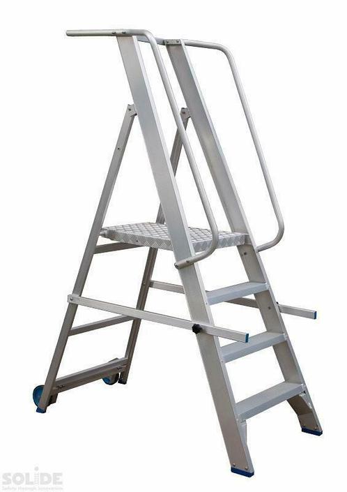 SOLIDE | Plooibaar Mobiel Platform | PMP, Doe-het-zelf en Verbouw, Ladders en Trappen, Trap, Nieuw, Ophalen