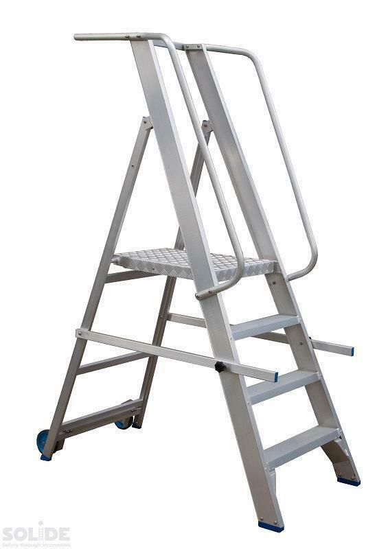SOLIDE | Plooibaar Mobiel Platform | PMP, Doe-het-zelf en Verbouw, Ladders en Trappen, Trap, Nieuw, Ophalen