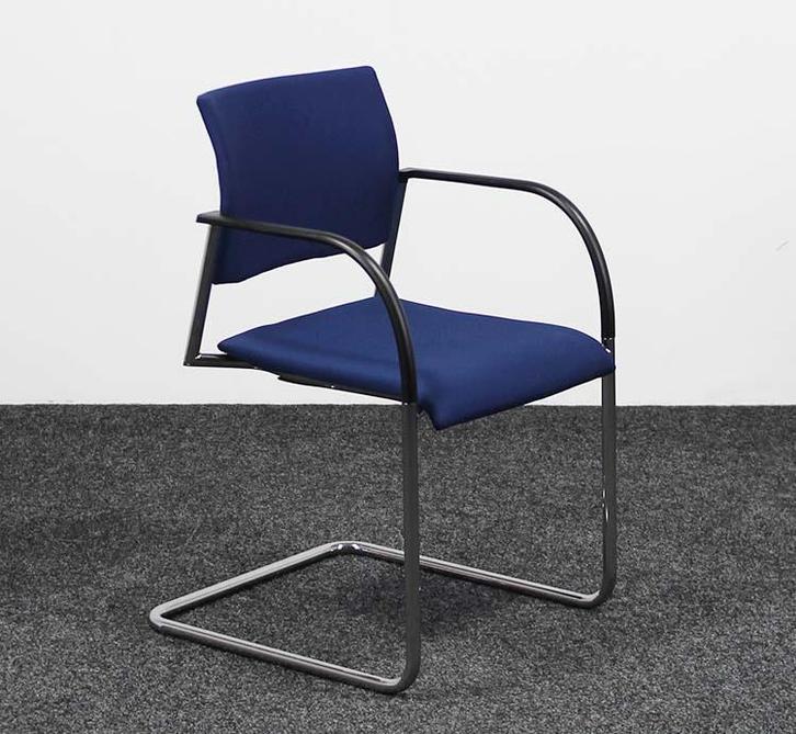 Van der Sluis Emo Vergaderstoel Blauw, Huis en Inrichting, Stoelen, Gebruikt, Ophalen of Verzenden