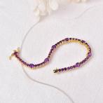 Zonder Minimumprijs - Armband Zilver - Amethyst - Certified, Nieuw