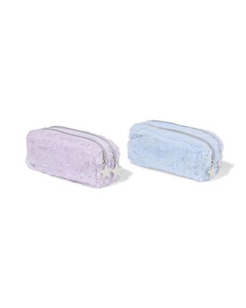 051 Etui dubbele rits 22.5x8x11cm fluffy beschikbaar voor biedingen