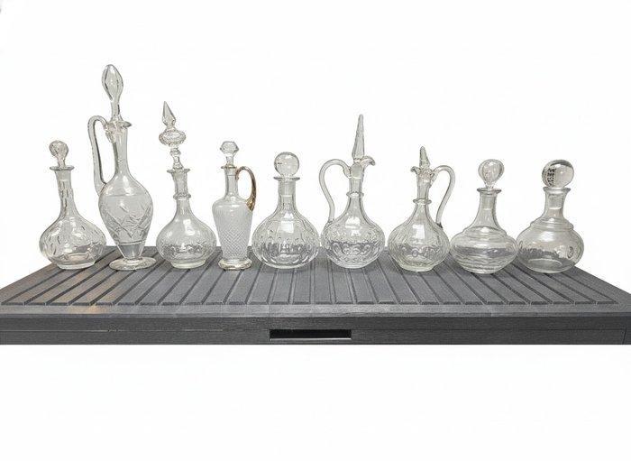Pot (9) - Kristal, Glas - 9 keer kristallen karaffe, Antiek en Kunst, Curiosa en Brocante