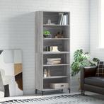 vidaXL buffetkast 69,5x32,5x180 cm bewerkt hout grijs sonoma, Huis en Inrichting, Verzenden, Nieuw, 50 tot 100 cm, Minder dan 100 cm