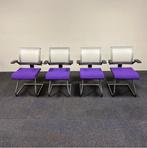 complete set van 4 x Ahrend 240 vergaderstoel met kunststof, Ophalen of Verzenden, Gebruikt, Zwart, Stof