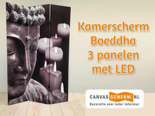 Kamerscherm Boeddha met LED - Nieuw, Huis en Inrichting, Woonaccessoires | Boeddhabeelden, Nieuw, Verzenden