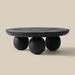 *WOONWINKEL* Ronde Salontafel Met Bolpoten Zwart, Huis en Inrichting, Tafels | Salontafels, Verzenden, Nieuw