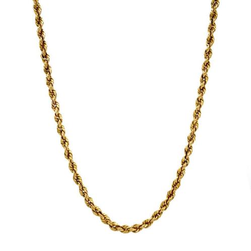 Gouden vintage koord collier 18 krt, Sieraden, Tassen en Uiterlijk, Kettingen, Nieuw, Ophalen of Verzenden