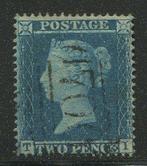 Groot-Brittannië 1855 - 2 pence blue watermark Large Crown, Postzegels en Munten, Postzegels | Europa | UK, Gestempeld