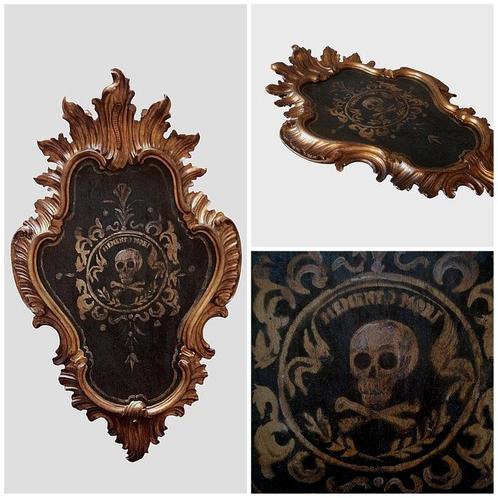 1900 ca - Paneel - Hout - Memento mori, Antiek en Kunst, Curiosa en Brocante