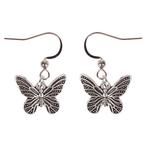 Oorbellen Zilverkleurig - Hangertje Vlindertje zilverkleurig, Sieraden, Tassen en Uiterlijk, Kindersieraden, Ophalen of Verzenden
