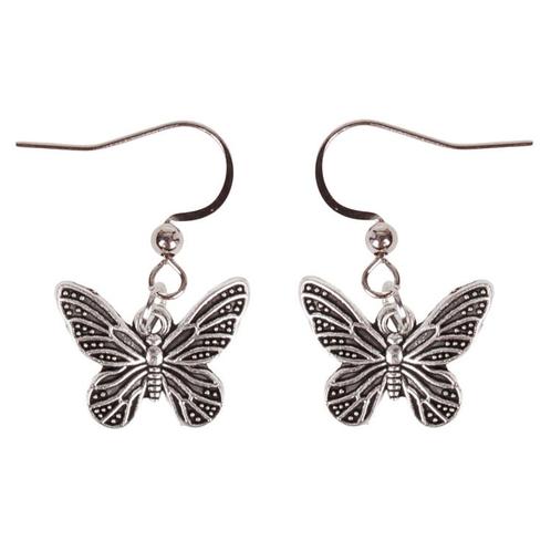 Oorbellen Zilverkleurig - Hangertje Vlindertje zilverkleurig, Sieraden, Tassen en Uiterlijk, Kindersieraden, Nieuw, Ophalen of Verzenden