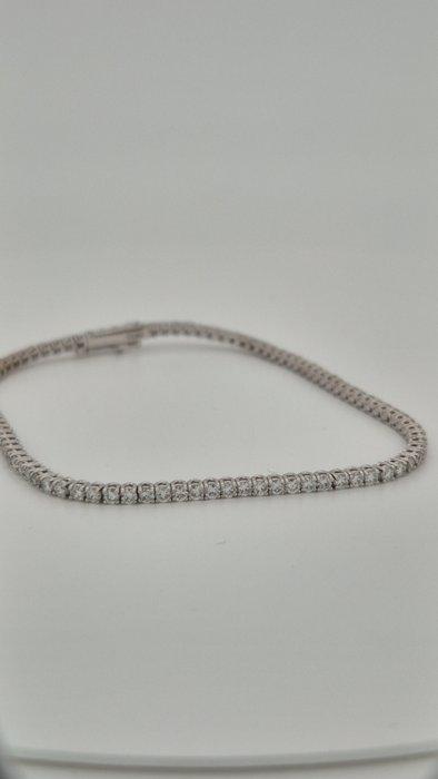 Armband - 14 karaat Witgoud - 2.50ct. tw. Diamant, Sieraden, Tassen en Uiterlijk, Armbanden