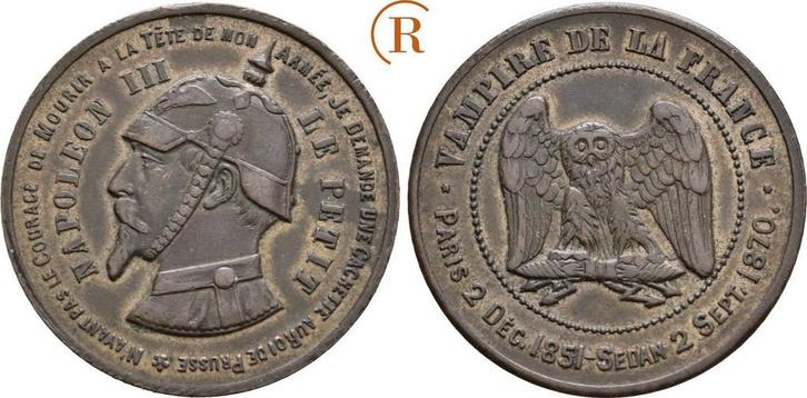 Spottmedaille Frankreich: Napoleon Iii, 1852-1870:, Postzegels en Munten, Munten | Europa | Niet-Euromunten, Verzenden