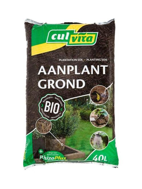 Biologische Aanplantgrond ook voor beukenhagen zak 40 ltr., Tuin en Terras, Aarde en Mest, Potgrond, Verzenden