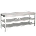 Rvs werktafel met dubbele onderschap 600x700x900 mm, Verzenden, Nieuw in verpakking