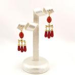 Koraal - Argento 925 - Oorbellen - Italiaans ambacht, Antiek en Kunst