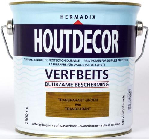 Houtdecor Verfbeits Transparant Groen 656 2,5 liter, Doe-het-zelf en Verbouw, Verf, Beits en Lak, Nieuw, Ophalen of Verzenden