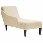 vidaXL Chaise longue met kussen en rechterarmleuning stof, Verzenden, Nieuw