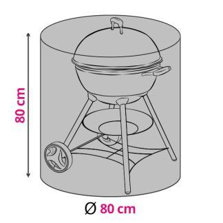 BBQ hoes | Rond | Ø 80 x 80 cm (PP, Grijs), Tuin en Terras, Tuinmeubel-accessoires, Nieuw, Verzenden