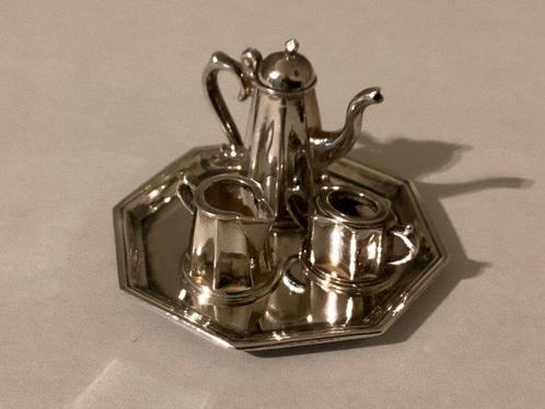 Koffie- en theeservies (4) - .925 zilver - Sterling, Antiek en Kunst, Antiek | Goud en Zilver