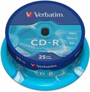 Verbatim CD-R 700 MB Extra Protection 25 stuks, Computers en Software, Beschrijfbare discs, Nieuw, Verzenden