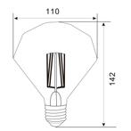 LED Lamp - Filament - Trion Dimano - E27 Fitting - 4W - Warm, Huis en Inrichting, Lampen | Losse lampen, Led-lamp, Soft of Flame