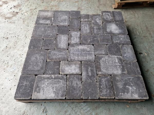 Veiling - 30,4 M2 Betontegel Wildverband Antraciet Getrommel, Tuin en Terras, Tegels en Klinkers, Nieuw