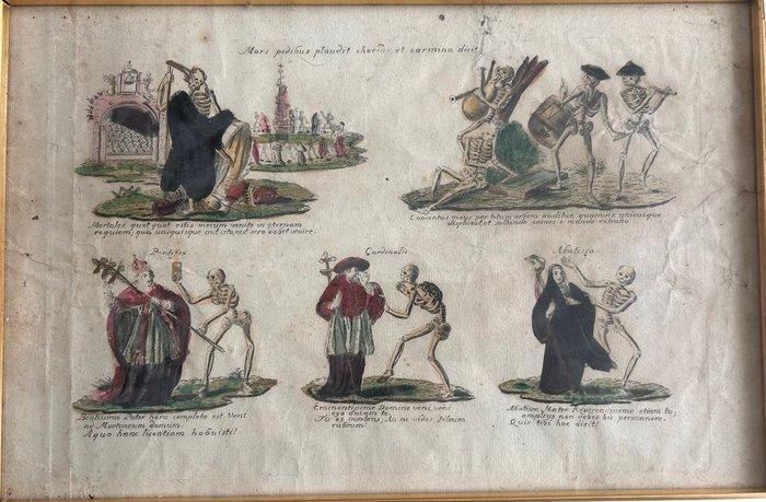 Duitse school (XVII) - Danse Macabre, Antiek en Kunst, Antiek | Overige Antiek