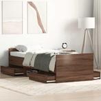 vidaXL Bedframe met hoofd- en voeteneinde bruin eikenkleur, Huis en Inrichting, Slaapkamer | Bedden, Eenpersoons, Bruin, Verzenden