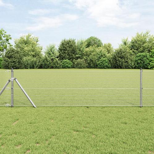 vidaXL Gelaste Draad Omheining met 13 Palen 0.8x50 m, Tuin en Terras, Schuttingen, Nieuw, IJzer, Verzenden