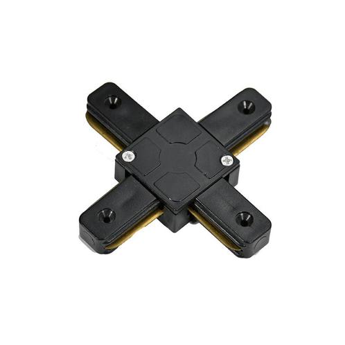1-Fase Rails X-Vorm interne connector | Zwart, Huis en Inrichting, Lampen | Plafondlampen, Nieuw, Kunststof, Metaal, Ophalen of Verzenden