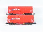 Roco N - 25371 - Modeltrein goederenwagon (2) - 2x 4-assige, Hobby en Vrije tijd, Nieuw