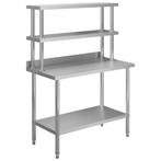 vidaXL Keukenwerktafel met bovenschap 120x60x150 cm, Verzenden