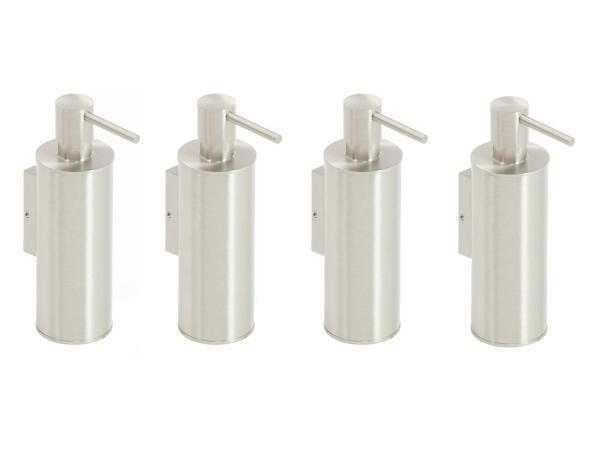 Veiling - 4x Novio zeepdispenser Umea geborsteld nikkel, Huis en Inrichting, Badkamer | Badtextiel en Accessoires