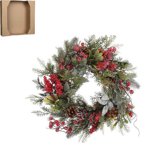 2dekans | House of Seasons Randell Kerstkrans - Ø40 cm -, Diversen, Kerst, Zo goed als nieuw, Ophalen of Verzenden