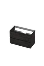 Onderkast INK 2 laden greeploos met houten keerlijst 80 cm x, Doe-het-zelf en Verbouw, Sanitair, Ophalen of Verzenden, Nieuw, Bad