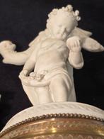 sculptuur, Cherubino biscuit bronzo - 25 cm - koekje - 1800, Antiek en Kunst