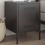 vidaXL Nachtkastje 36x39x50,5 cm staal zwart, Minder dan 45 cm, Nieuw, Minder dan 55 cm, Verzenden