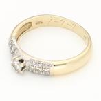 Ring - 14 karaat Geel goud, Witgoud - 0.31ct. tw. Diamant, Sieraden, Tassen en Uiterlijk, Ringen, Nieuw