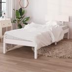 vidaXL Bedframe massief grenenhout wit 90x190 cm, 90 cm, Eenpersoons, Verzenden, Wit