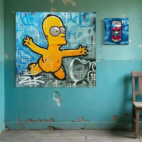 Moabit - Homer Simpson X Nevermind /Diptych/ XL, Antiek en Kunst, Kunst | Schilderijen | Modern