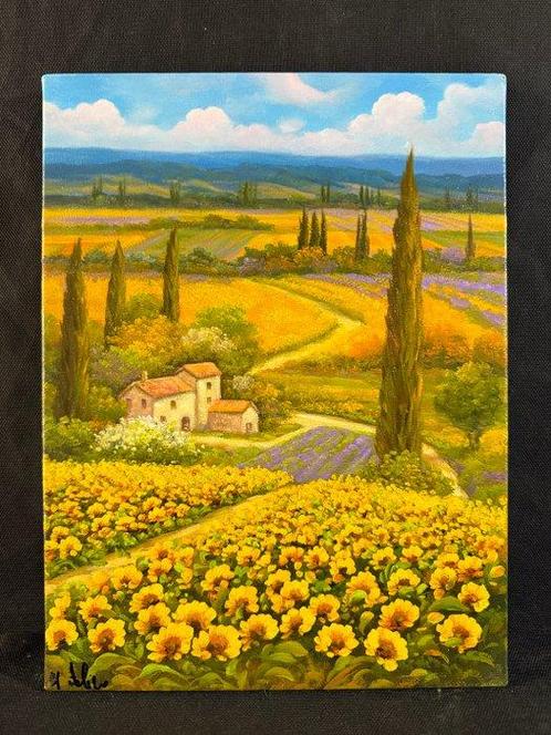 Marino Faliero (1948) - Girasoli, Antiek en Kunst, Kunst | Schilderijen | Klassiek