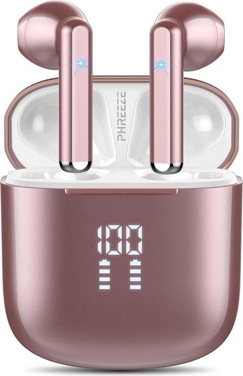 Draadloze Oordopjes - Roze Goud - Bluetooth - Universeel, Telecommunicatie, Mobiele telefoons | Oordopjes, Ophalen of Verzenden