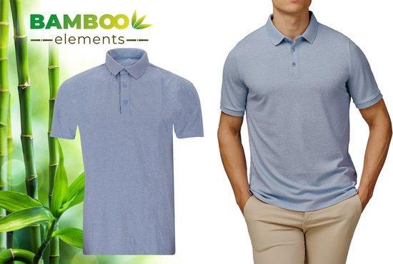 2dekans | Bamboo Elements - Polo Shirt Heren - Licht Blauw M, Kleding | Heren, Polo's, Zo goed als nieuw, Ophalen of Verzenden