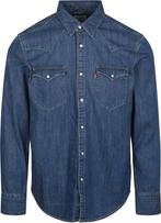 Levis Barstow Western Overhemd Mid Blauw maat L Heren, Kleding | Heren, Overhemden, Verzenden, Nieuw, Blauw, Levi's