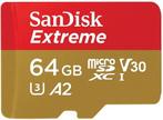 SanDisk | MicroSDXC | 64 GB | UHS-I | U3 | Extreme, Nieuw, Verzenden