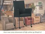 Leren eetkamerstoel Comfort met wieltjes en armleuning -, Huis en Inrichting, Stoelen, Overige kleuren, Nieuw, Leer, Ophalen of Verzenden