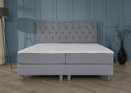 ACTIE! Boxspring Sevilla 180 200 Grijs, Huis en Inrichting, Slaapkamer | Boxsprings, 180 cm, 200 cm, Grijs, Tweepersoons, Nieuw